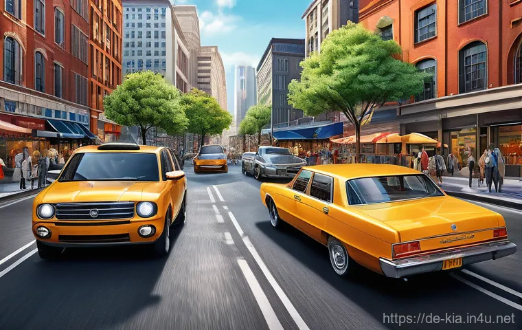 기아 K5 옵션 구성 가이드 - 3 inches) is clearly visible, showing a detailed navigation map with real-time traffic information, ...